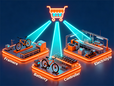 Competitive e-bike production and shipping cost reduction -- vertical integration factory